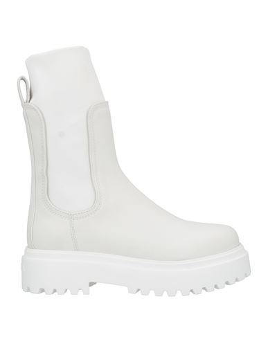 Le Silla Woman Ankle boots White Size 9.5 Leather, Textile fibers | YOOX (US)