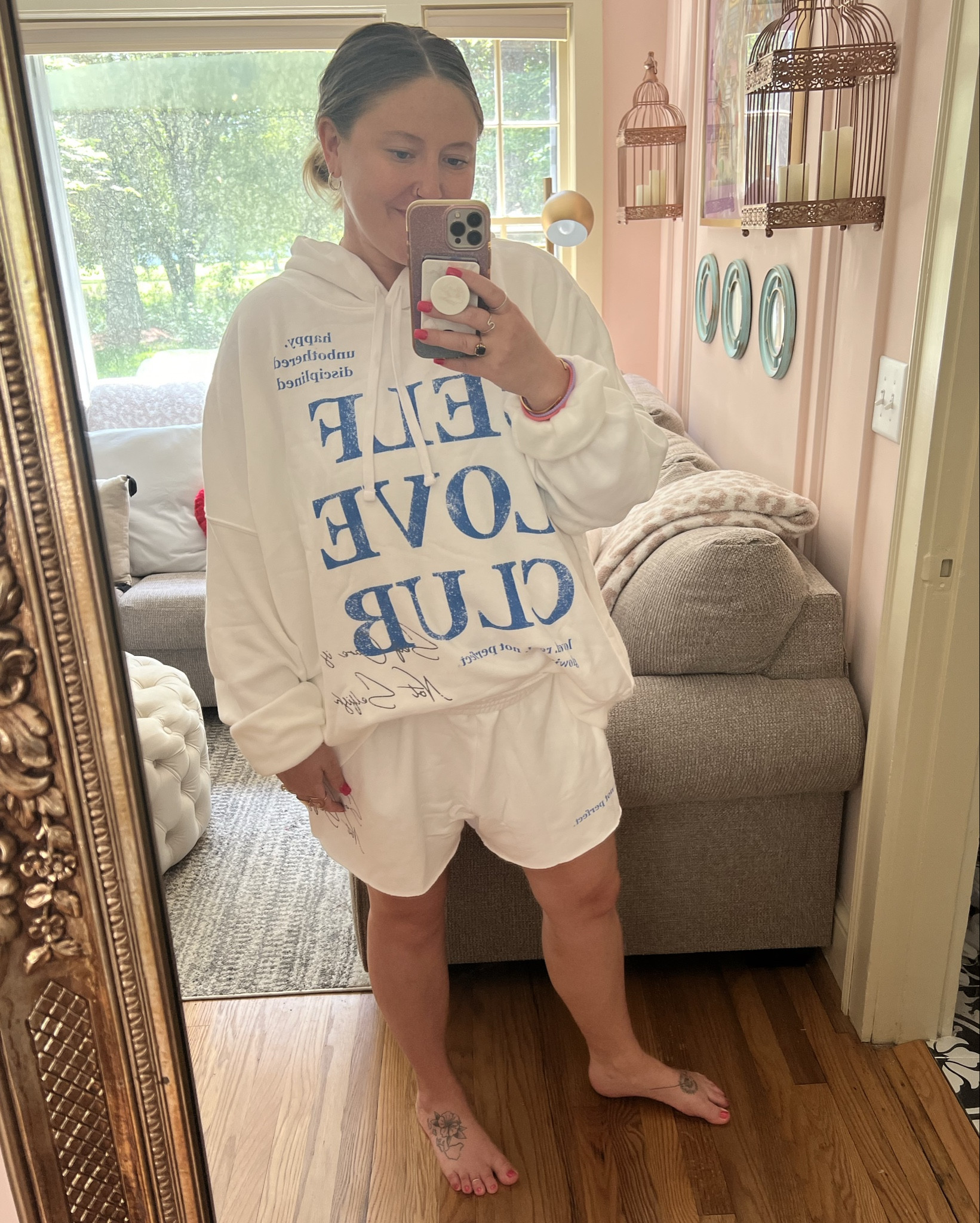 I love this lounge set so much! I went up several sizes to a 3X in the top & 2X in the bottom, and I am obsessed with the oversized, cozy fit! 💙 This is absolutely going to be my favorite set postpartum! 

#LTKBaby #LTKMidsize #LTKBump