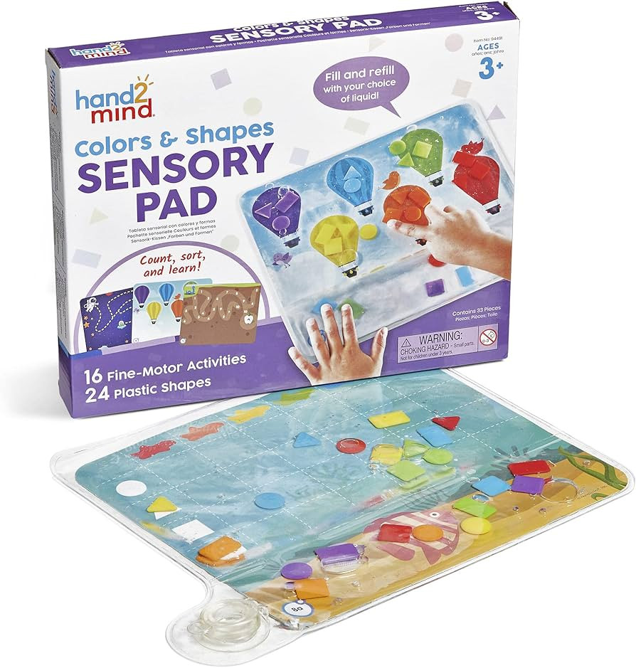 hand2mind Colors & Shapes Sensory Pad, Occupational Therapy Toys, Fine Motor Toys, Toddler Sensor... | Amazon (US)