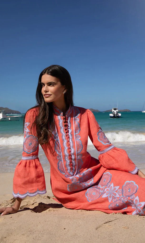 Cerise Bleu Celine Kaftan | Over The Moon