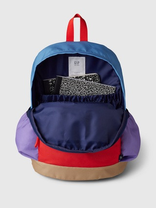 Kids Recycled Colorblock Logo Backpack | Gap (US)