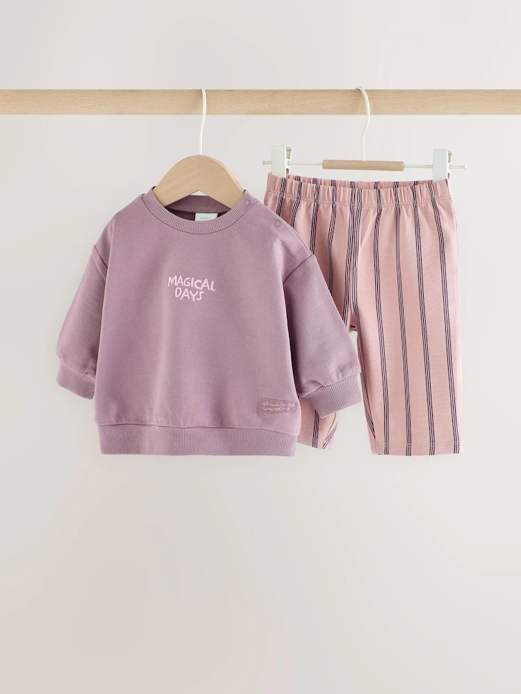 Purple Cosmic Baby Sweat Top And Joggers Set 2 Piece (0mths-2yrs) | Next EU