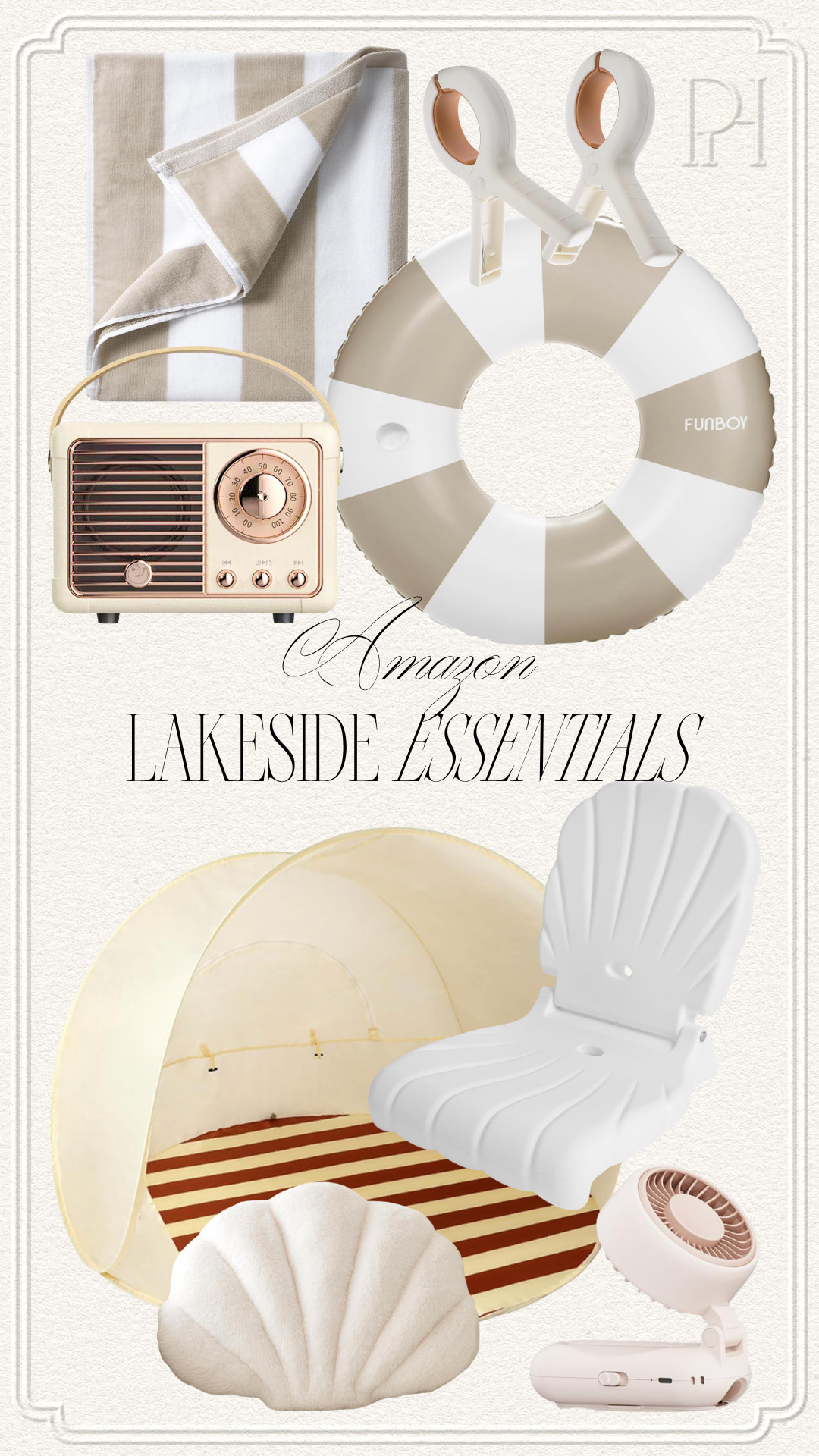 Lakeside essentials from Amazon!

summer essentials, beach must haves, beach accessories, beach towel, swim towels, pool float, towel clamps, bluetooth speaker, beach tench, shade cover, sun tent, folding seat, portable fan, handheld fan, poolside essentials, pool must haves, swim toys 

 #LTKSeasonal #LTKHome #LTKSwim