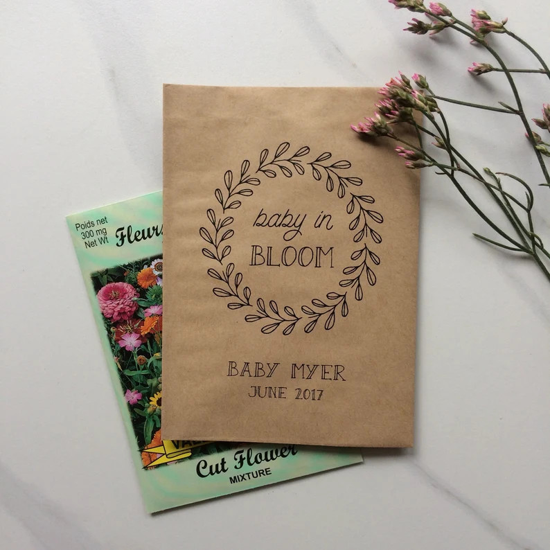 Baby in Bloom Bags  Seed Favors  Baby Shower Favors  BAGS | Etsy | Etsy (CAD)
