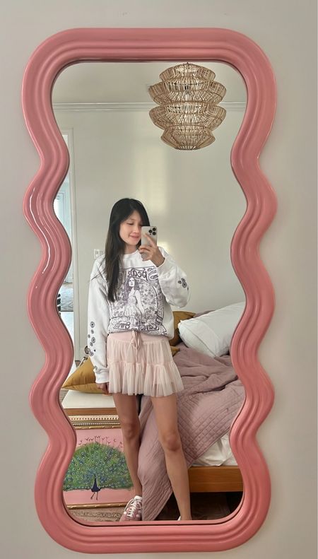 I love a funky pink mirror! My mirror is 50% off today! 

#LTKFindsUnder100 #LTKSaleAlert #LTKHome