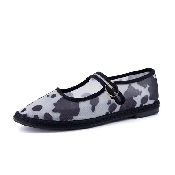 Cushionaire Missy Mary Jane Ballet Flats for Women, Breathable Lightweight Womens Flats with Adju... | Walmart (US)