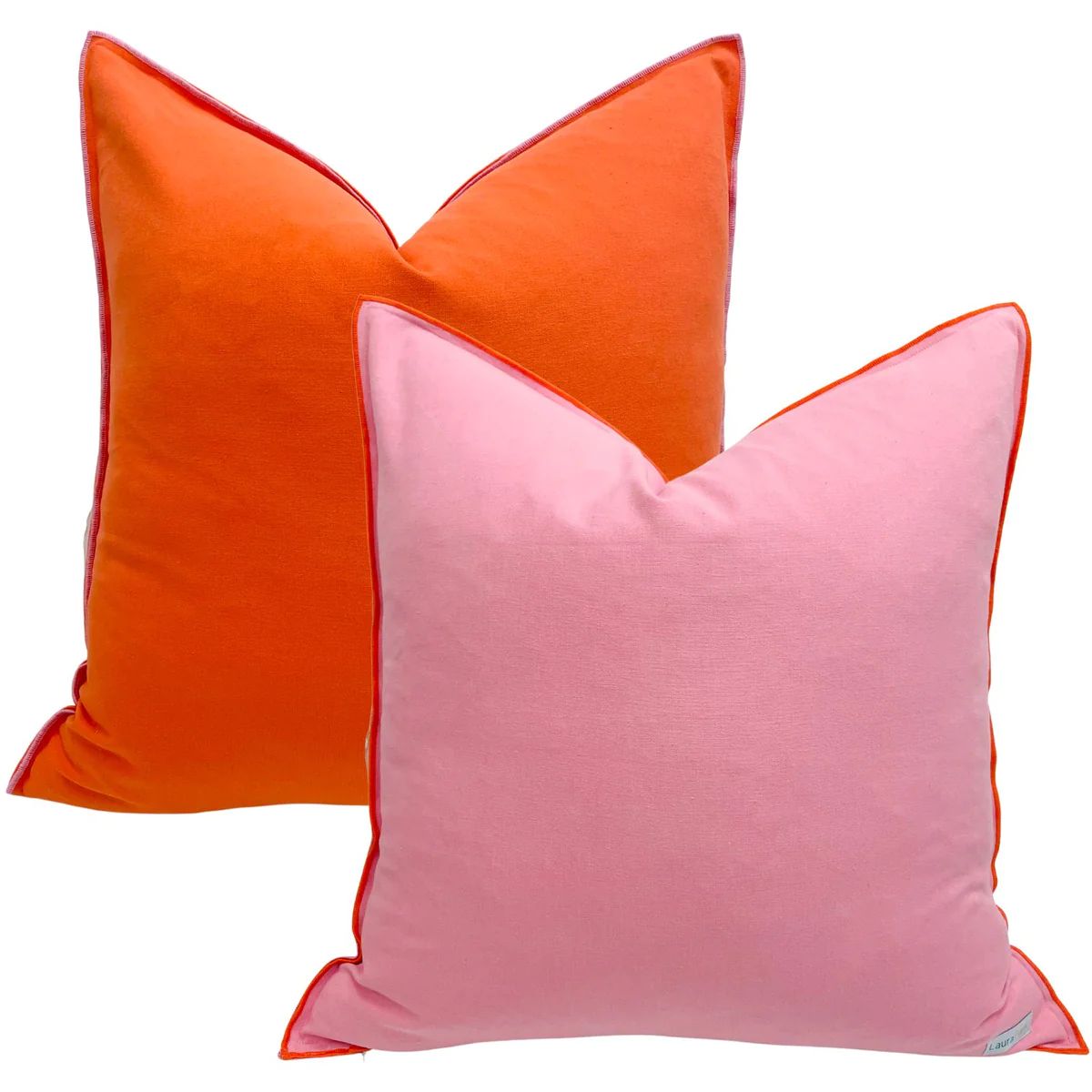 Pink/Orange Two-Toned 22x22 Decorative Pillow | Laura Park Designs