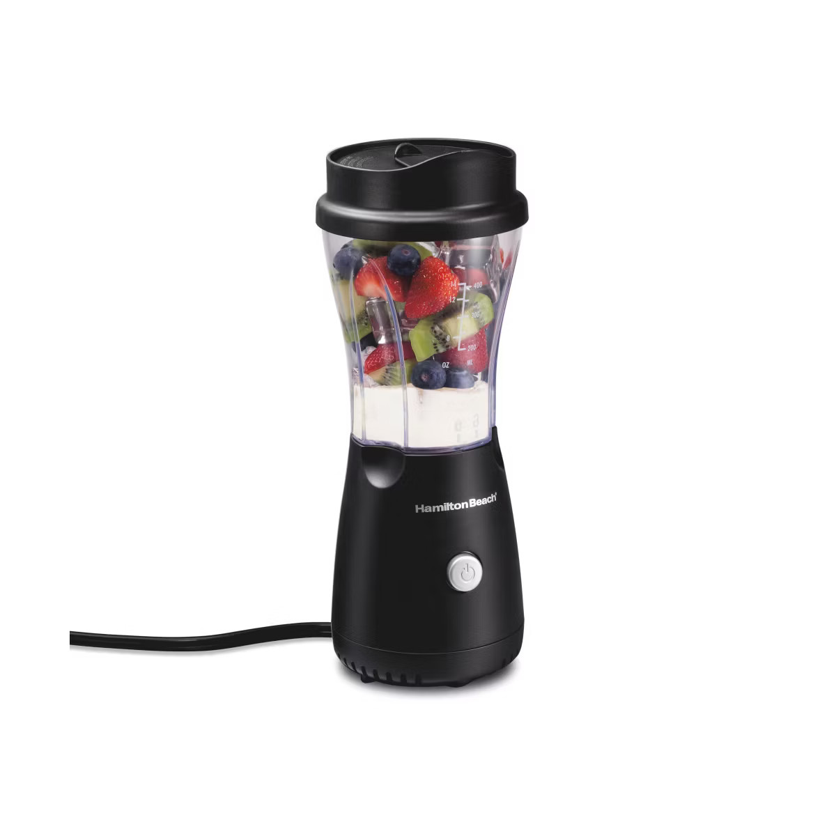 Hamilton Beach One Speed Single-Serve Blender - Black: Portable Personal Smoothie Blender with Tr... | Target