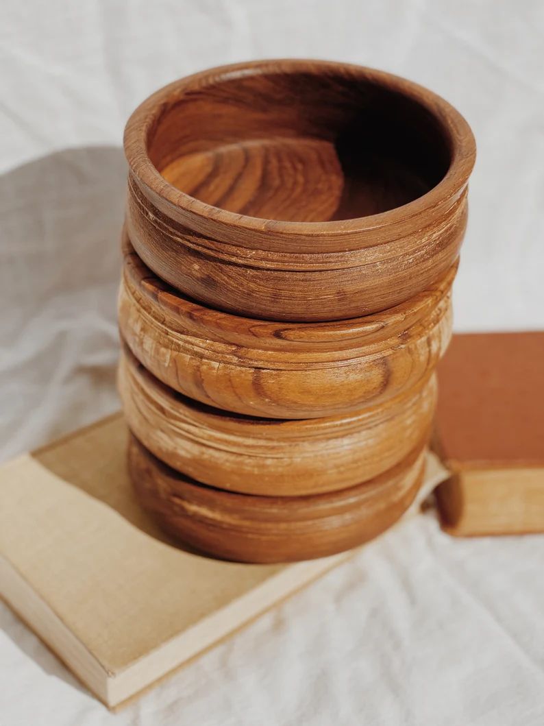 Vintage Wooden Bowls | Etsy (US)