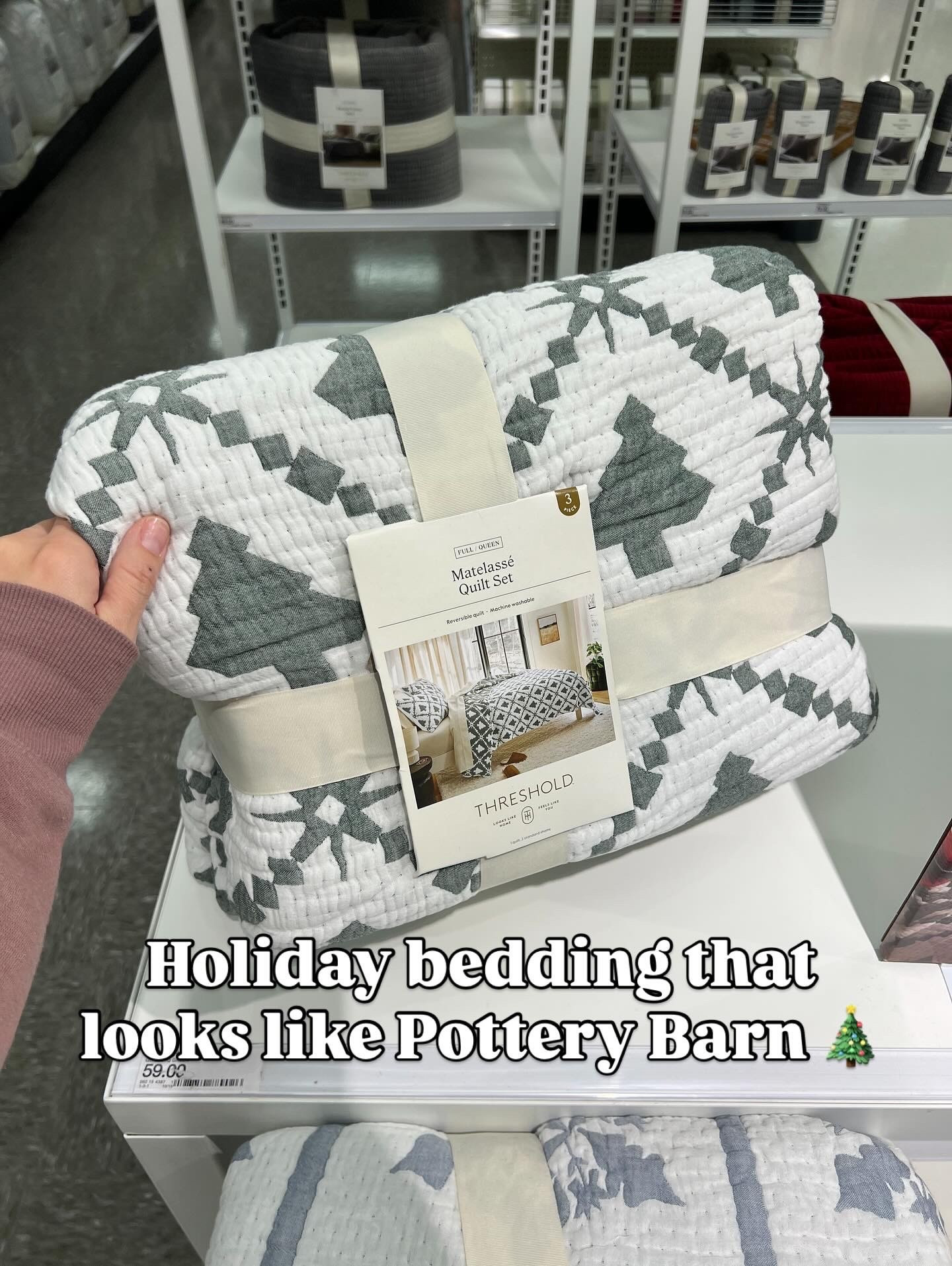 Holiday quilt and bedding that looks like pottery barn for less at Target! #lookforless Christmas bedroom decor budget

#LTKHoliday #LTKSeasonal #LTKHome