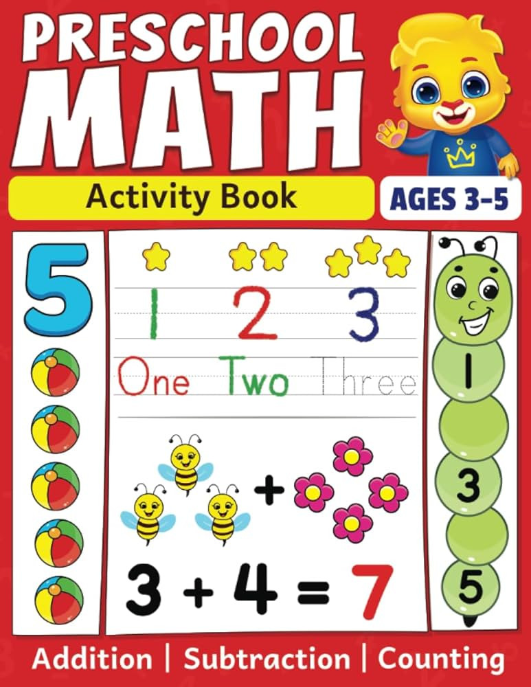 Preschool Math Activity Book: Learn to Count, Number Tracing, Addition and Subtraction | Fun Educ... | Amazon (US)