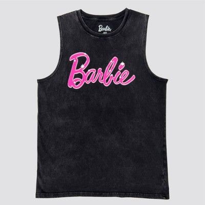 Men's Barbie Tank Top - Black Wash | Target
