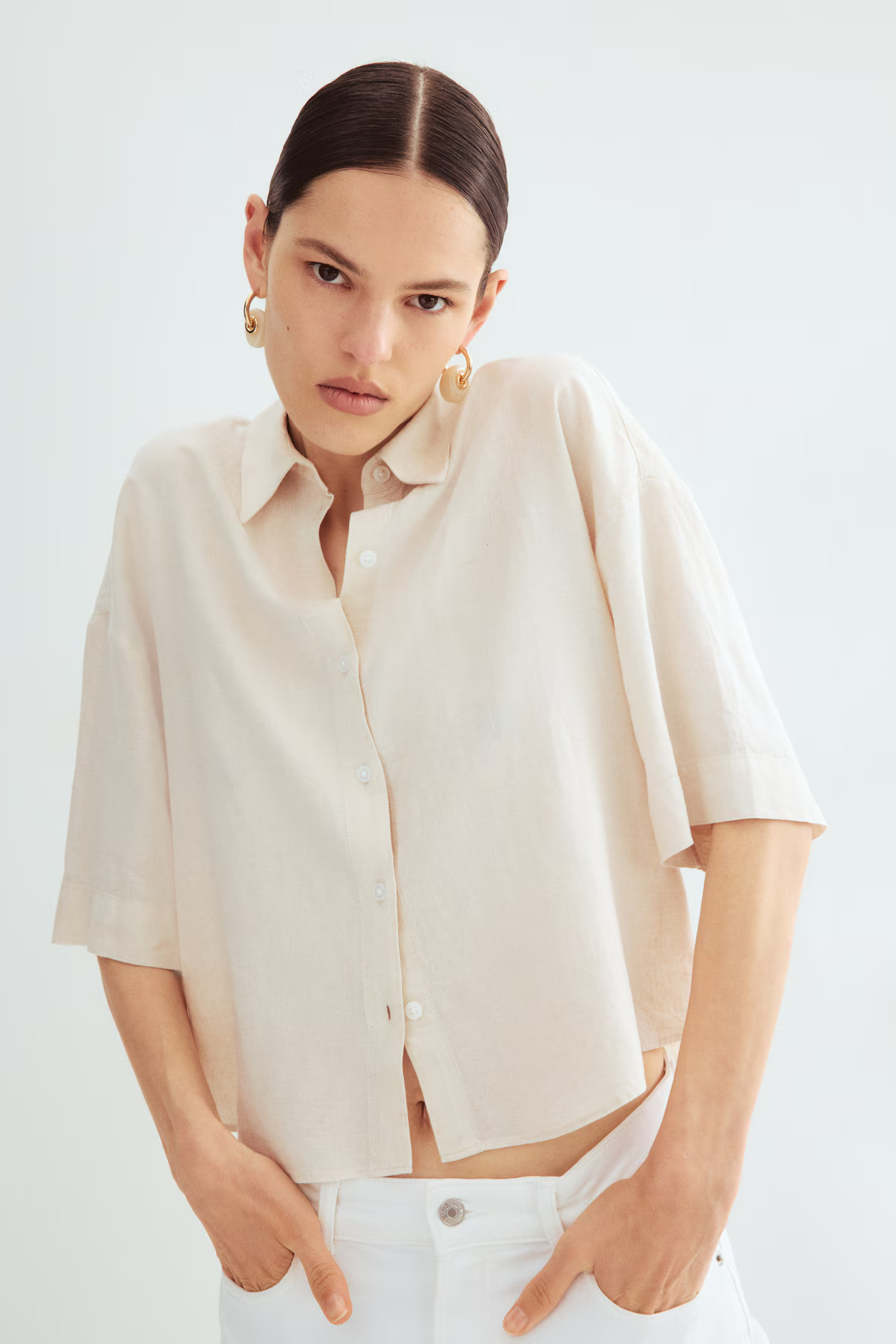 Linen-Blend Shirt | H&M (US + CA)