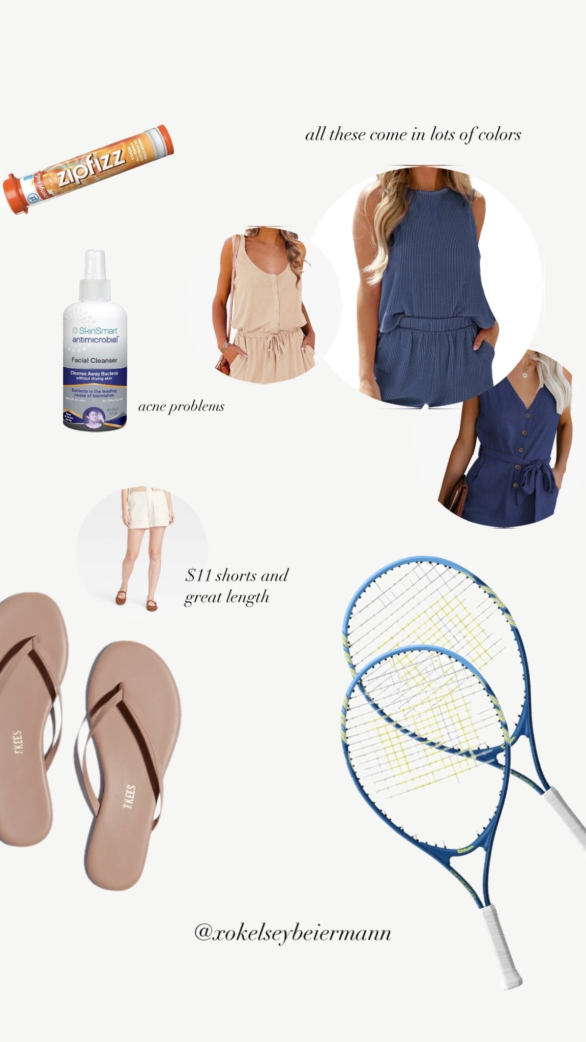 What I purchased this week. /beige romper: medium / blue two piece: medium / blue romper: medium / tan shorts: 6 / nude flip flops: tts

#LTKFindsUnder100 #LTKSaleAlert #LTKShoeCrush