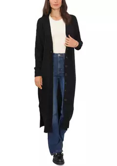 Vince Camuto Women's Long Sleeve V-Neck Button Front Duster Cardigan | Belk