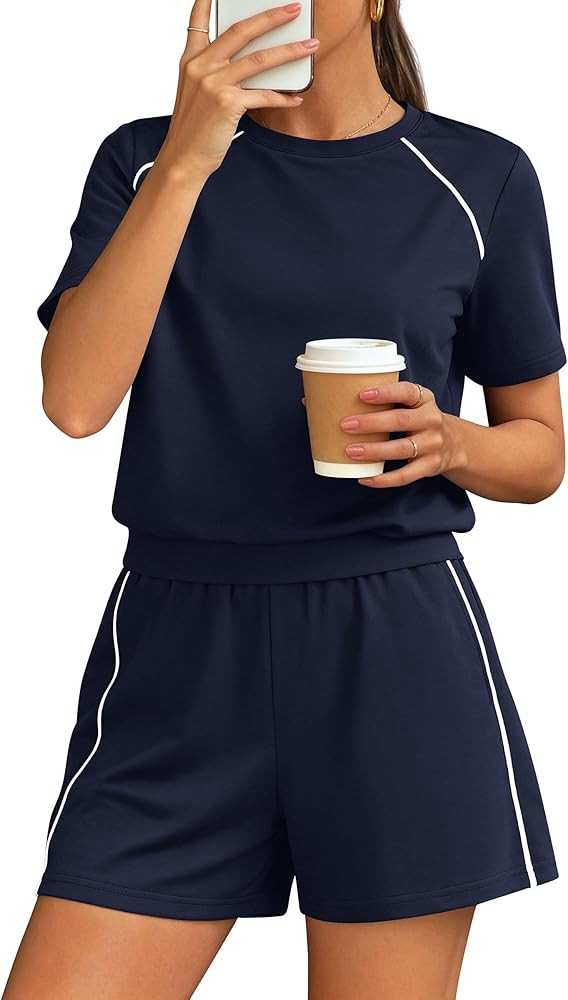 PRETTYGARDEN Shorts Sets Women 2 Piece Outfits Summer 2026 Matching Workout Athletic Clothing Cas... | Amazon (US)