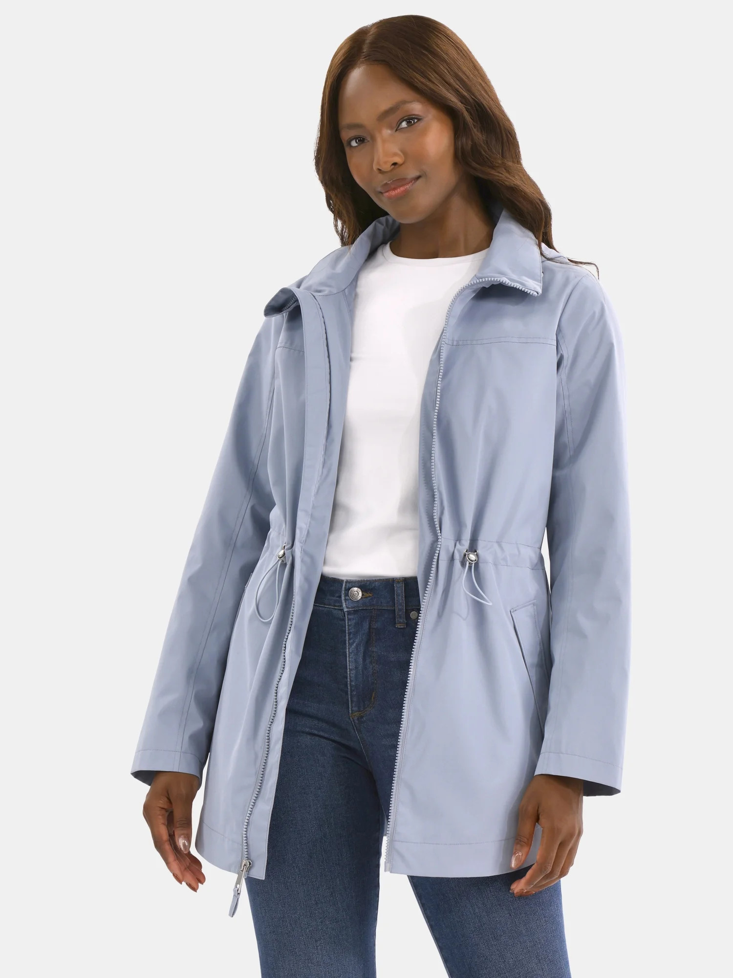 Time and Tru Women's and Women’s Plus Anorak Jacket with Hood, Lightweight, Sizes XS-2X | Walmart (US)