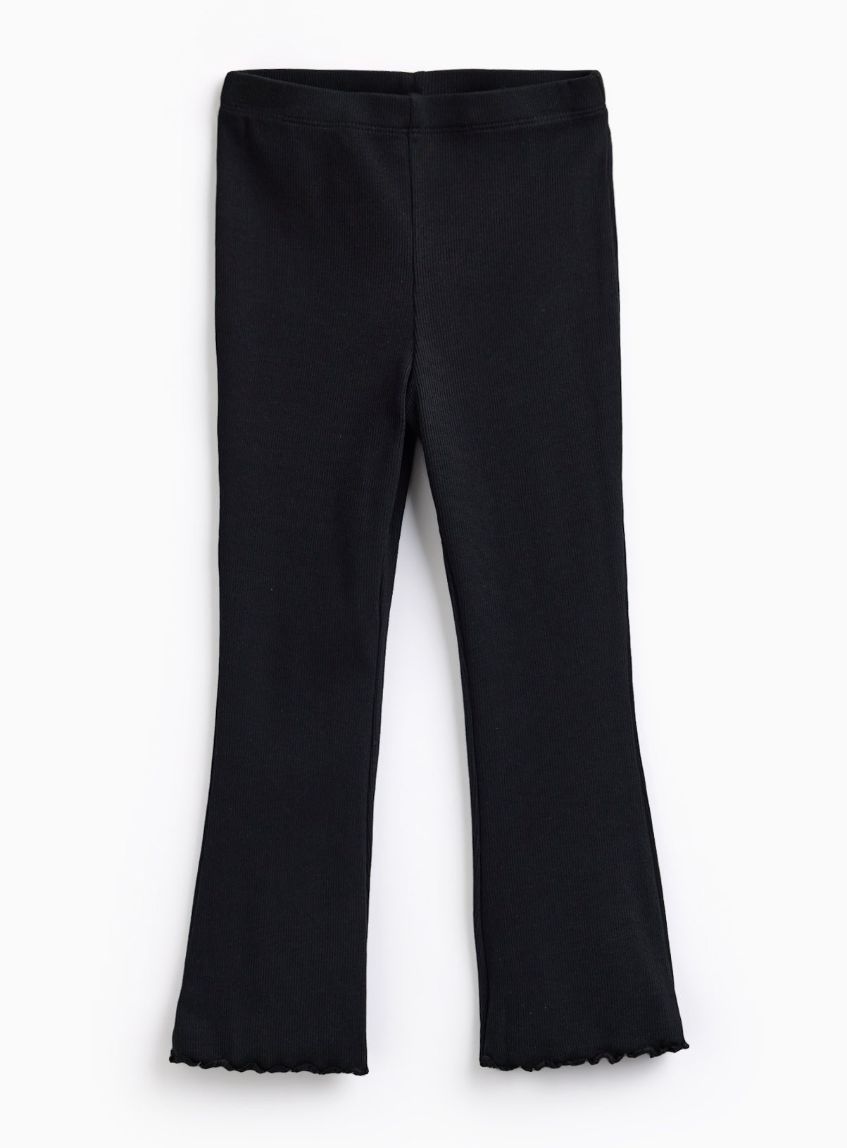 Black Ribbed Flared Leggings 5-6 years | argos.co.uk