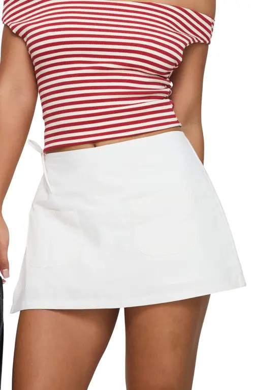 Princess Polly Gigi Wrap Skort in White at Nordstrom, Size 4 | Nordstrom