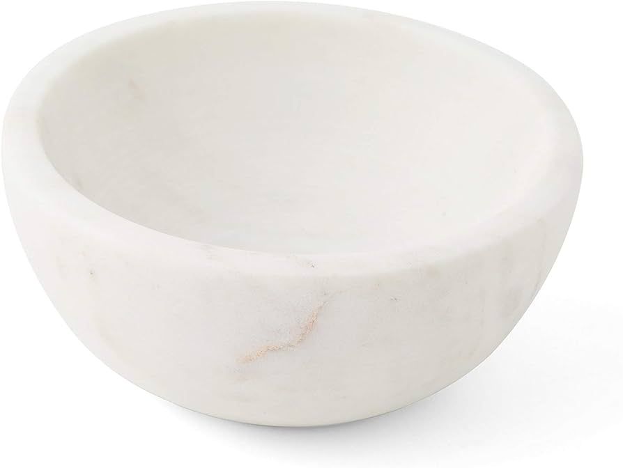 Thirstystone Natural White Marble Serving/Dip Bowl Holds up to 4 oz. Use as Dip Bowl or Condiment... | Amazon (US)