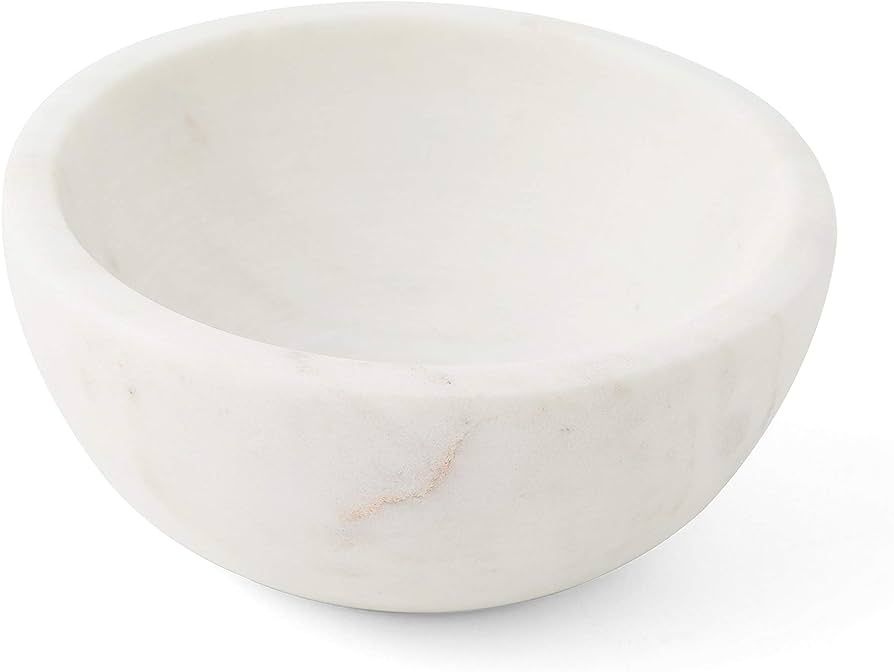 Thirstystone Natural White Marble Serving/Dip Bowl Holds up to 4 oz. Use as Dip Bowl or Condiment... | Amazon (US)