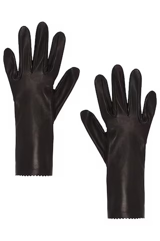 MANOKHI Short Leather Gloves in Brown from Revolve.com | Revolve Clothing (Global)