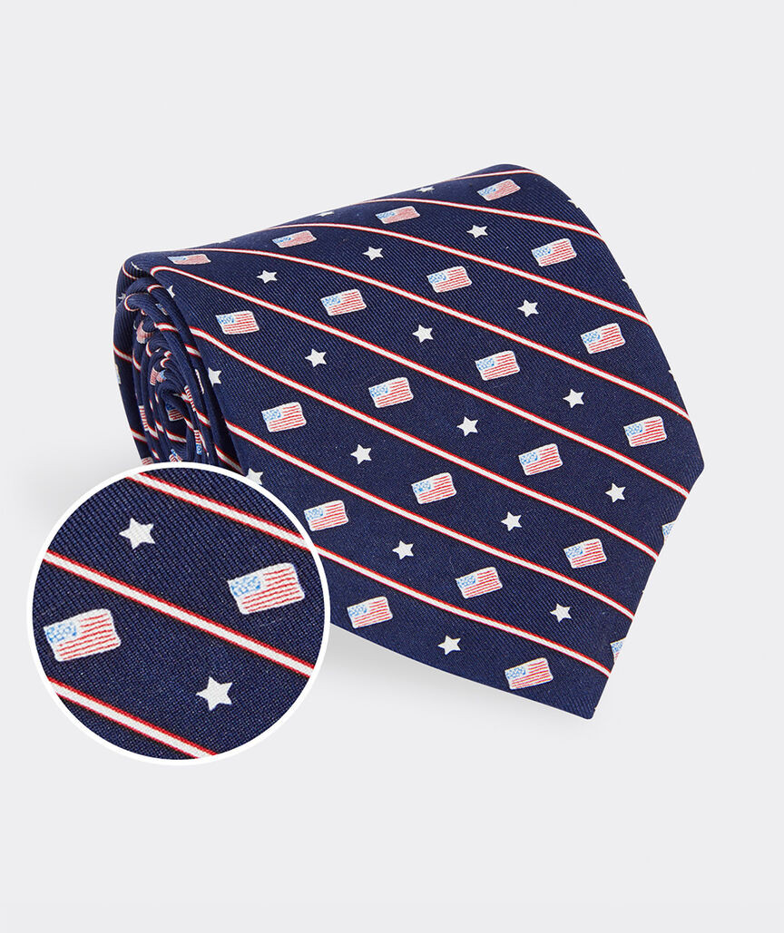 Flag Stripe Silk Tie | vineyard vines