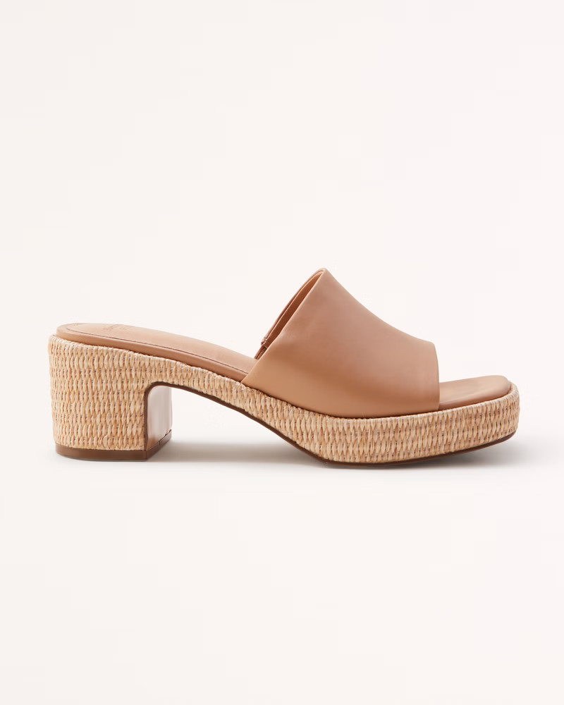 Retro Mule Platform Heels | Abercrombie & Fitch (US)