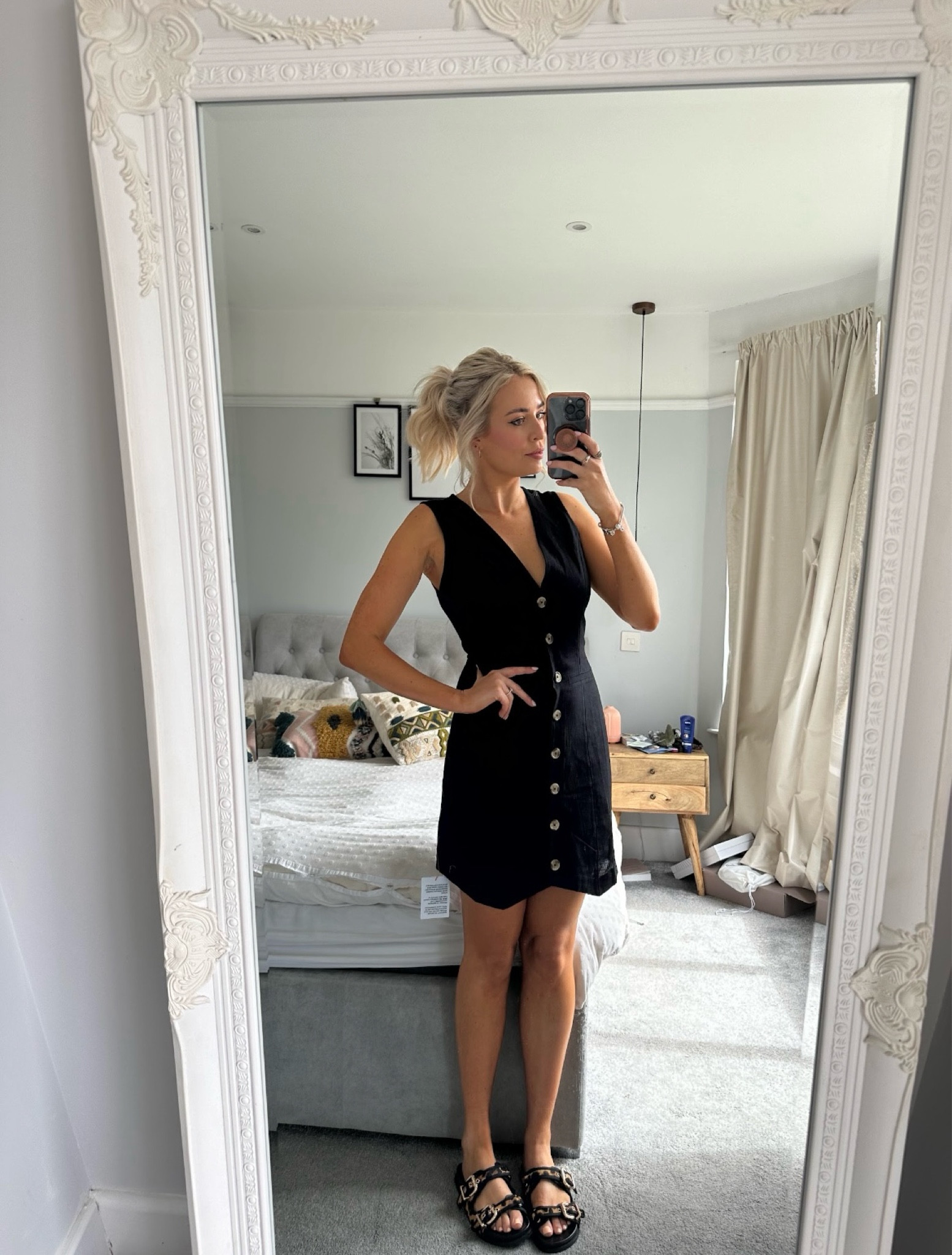 sachin and babi light blue dress Hollister Co. BARE LOW BACK MIDI - Day dress - casual black/black main image 1