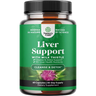 Natural Liver Support Supplement, Nature's Craft, 60ct | Target