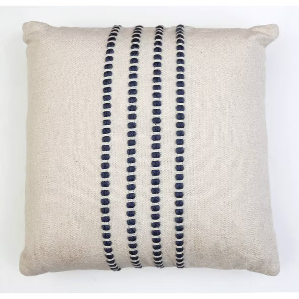 20"x20" Oversize Wanda Yarn Stitch Woven Cotton Square Throw Pillow - Decor Therapy | Target