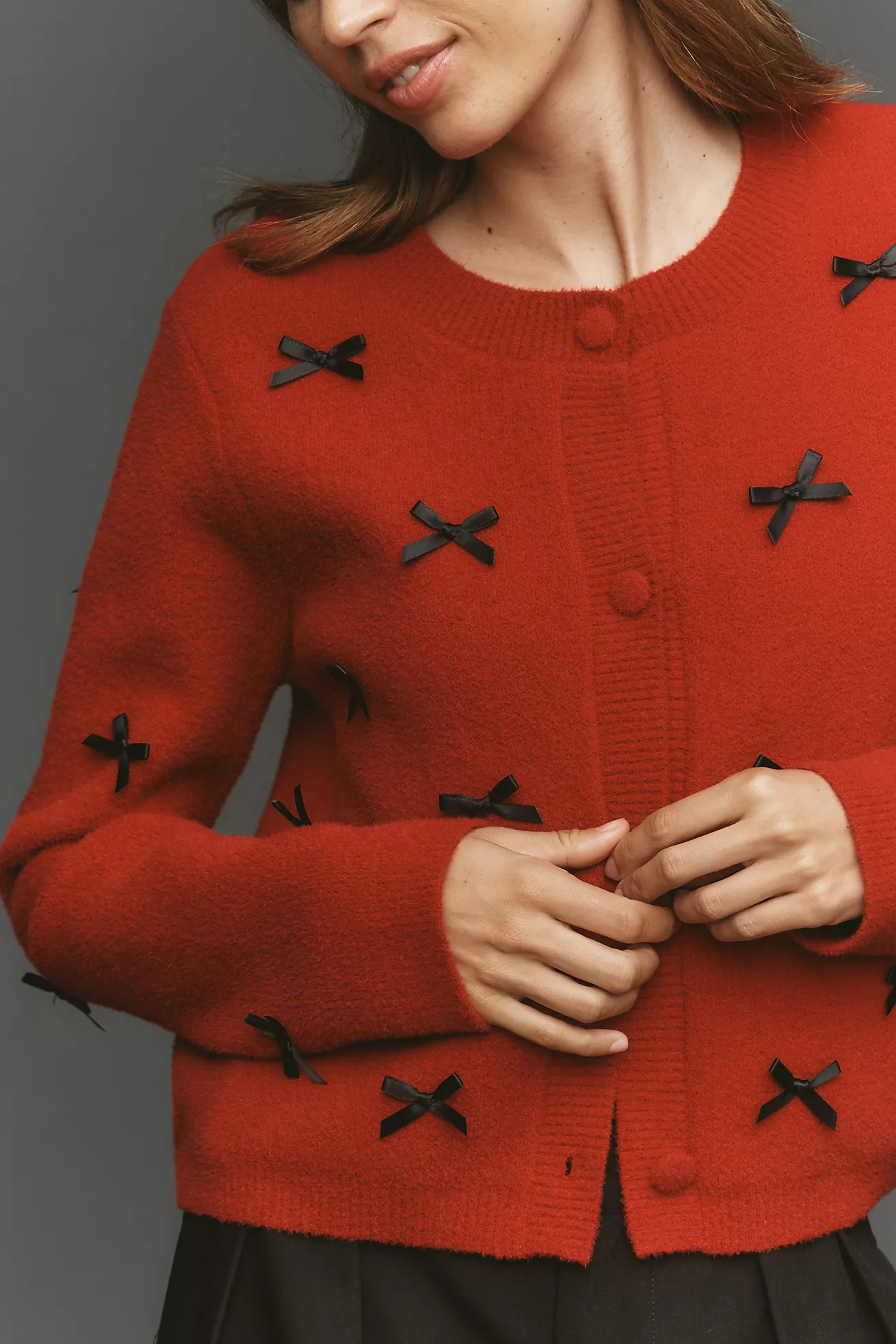 NVLT Bow-Embellished Knit Lady Jacket | Anthropologie (US)