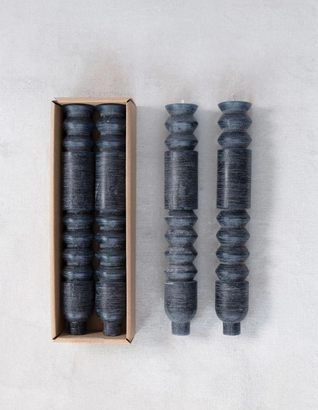 Black Unscented Totem Tapers | Ada + East