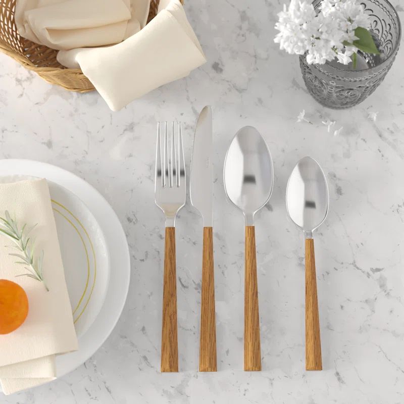 Tomodachi Stainless Steel Flatware Set - Service for 4 | Wayfair North America