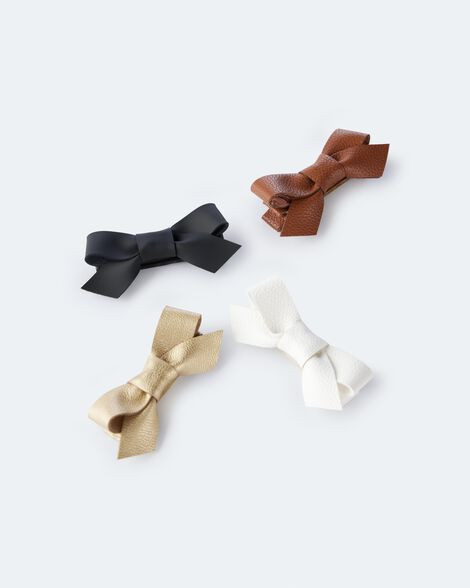 Toddler Girl 4-Pack Faux Leather Bow Clips | Carter's Inc