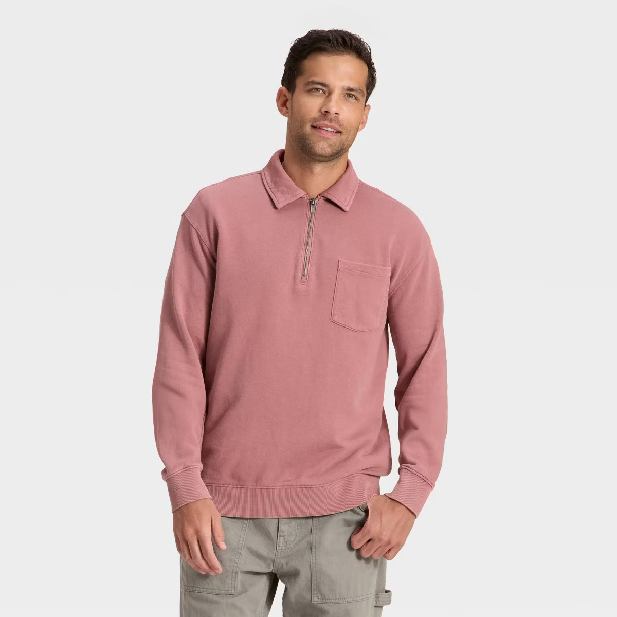 Men's Vintage 1/4 Zip Sweatshirt - Goodfellow & Co™ | Target