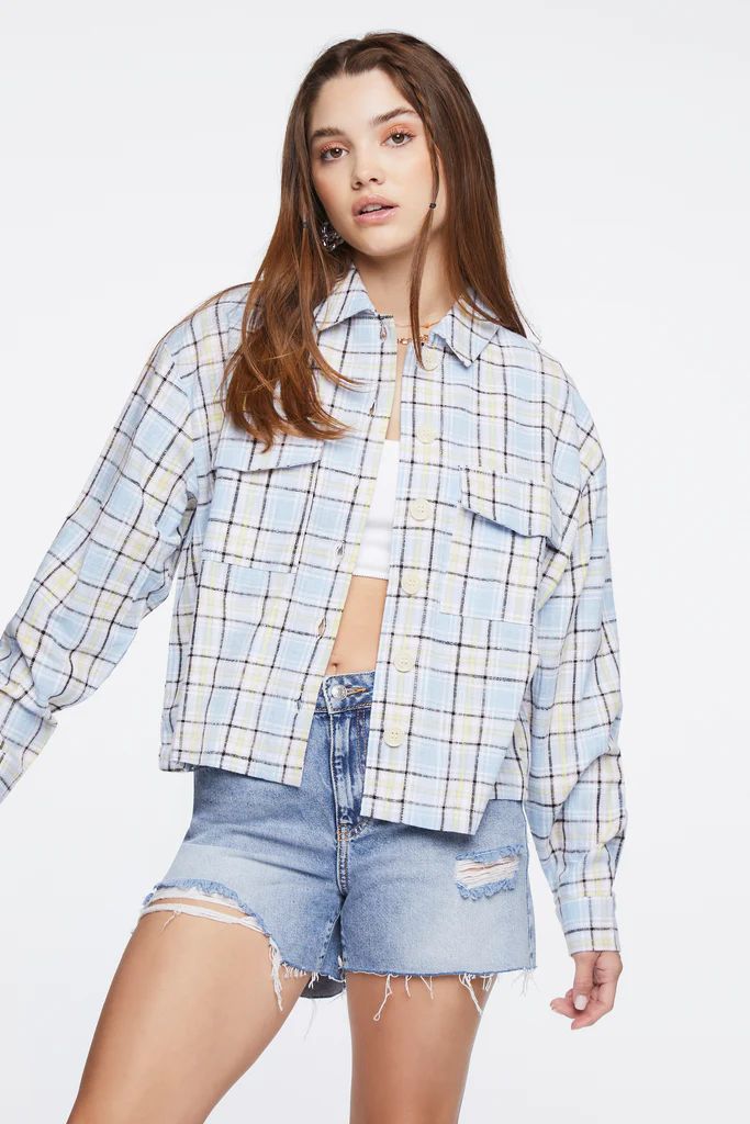 Plaid Button-Front Shacket
– Forever 21 | Forever 21 CA