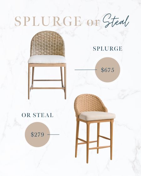 We love these studio McGee bar stools but when we saw this TJmaxx dupe we fell in love! 

#LTKHome