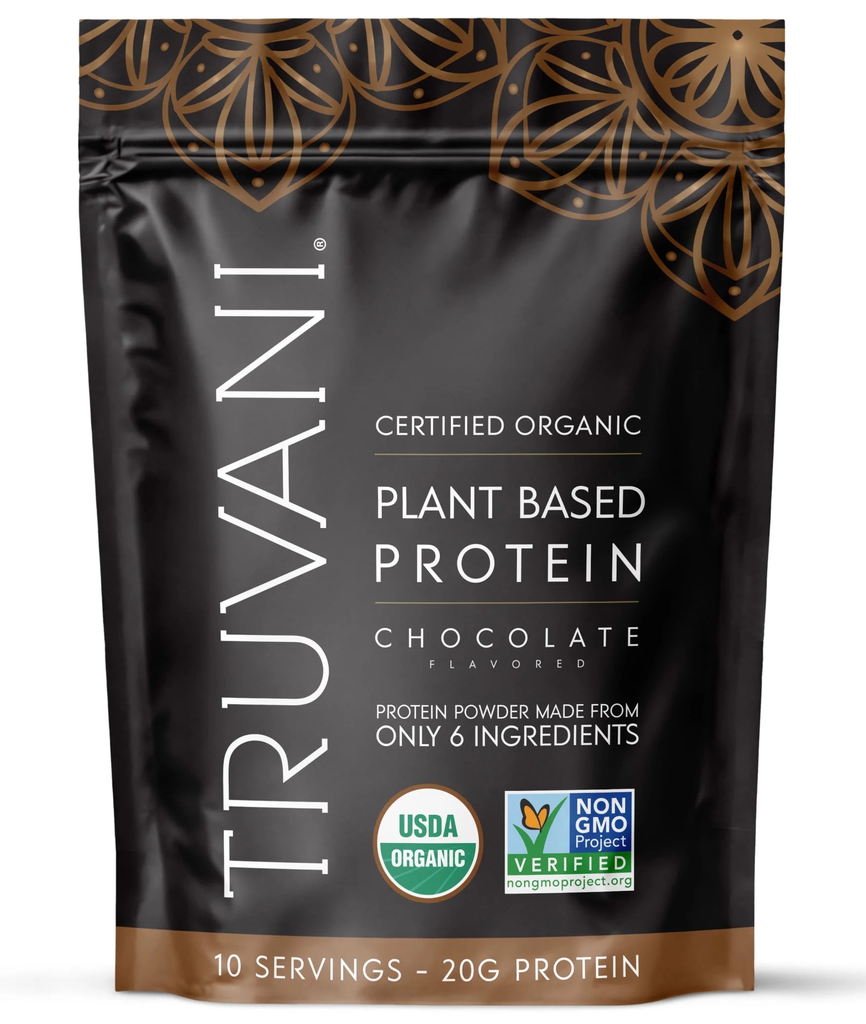 Truvani Vegan Pea Protein Powder | Chocolate | 20g Organic Plant Based Protein | 10 Servings | Ke... | Walmart (US)
