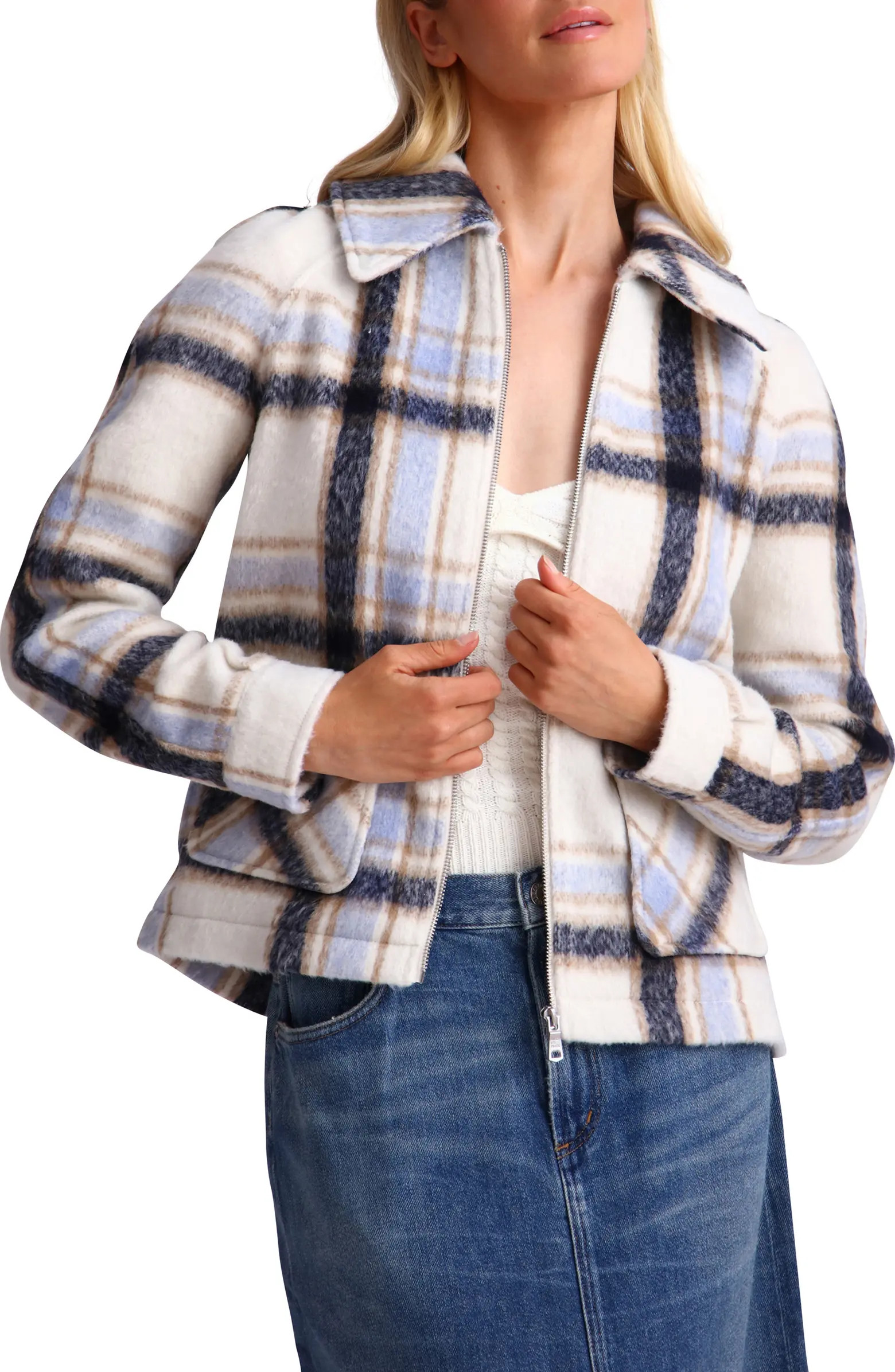 Avec Les Filles Relaxed Zip Front Jacket | Nordstrom | Nordstrom