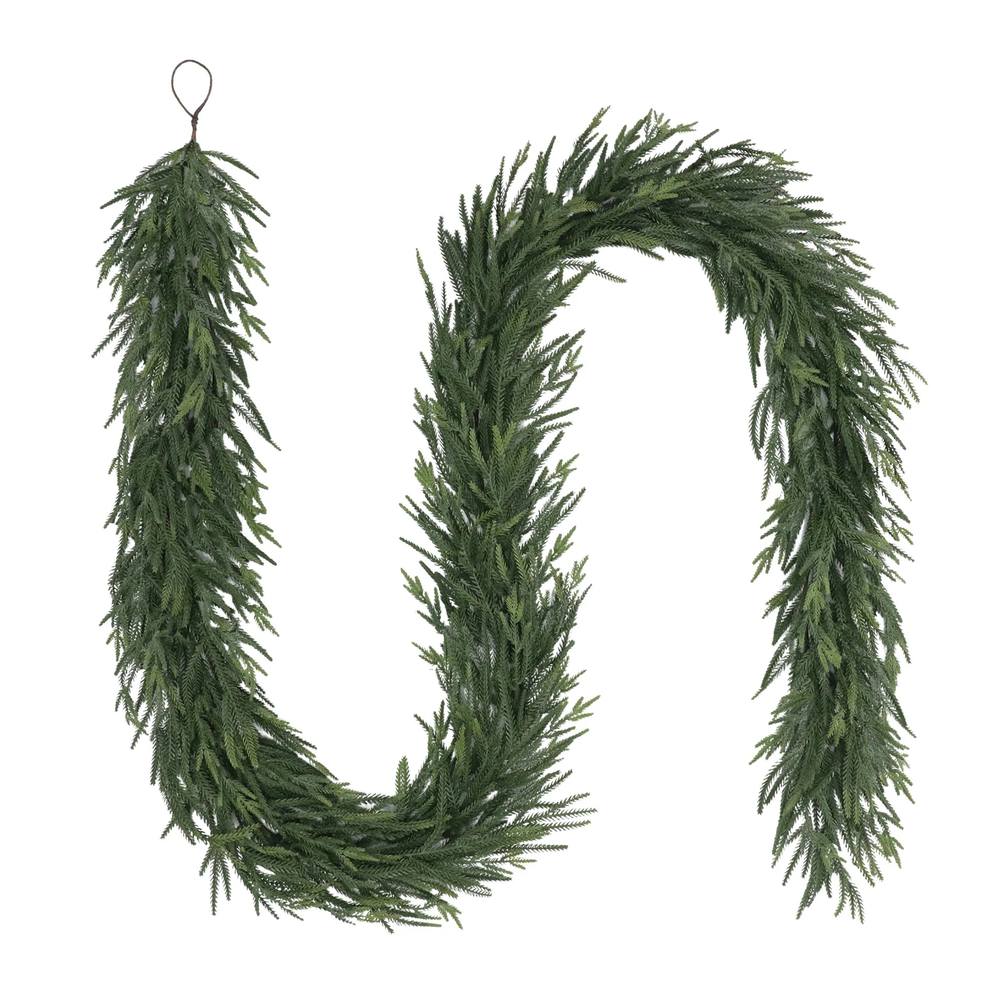 My Texas House 9ft Natural Feel Norfolk Artificial Christmas Garland, Non-lit, Green, Soft PE | Walmart (CA)