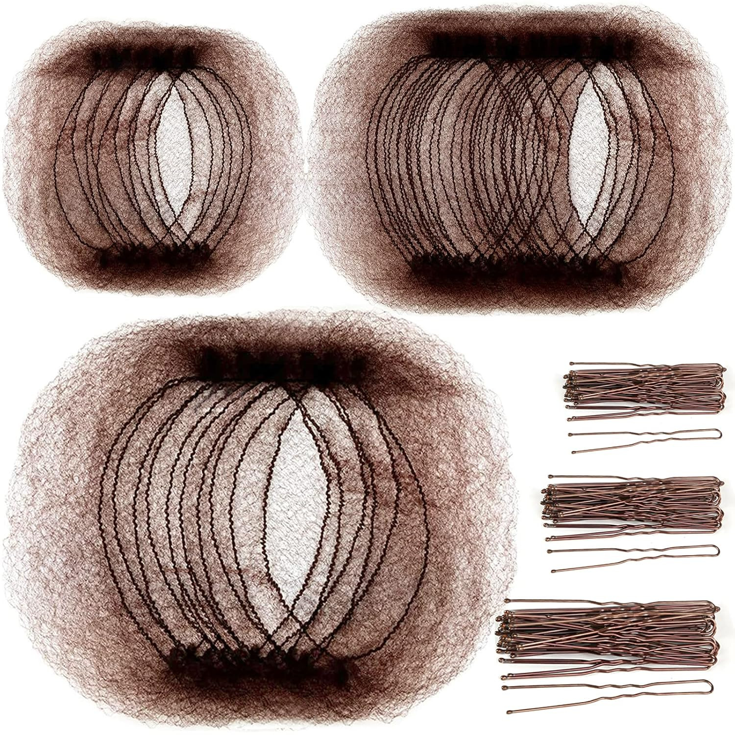 Teenitor Hair Accessories Hair Net Set, Includes 40pcs Invisible Hair Nets for Ballet Recital & 8... | Amazon (US)