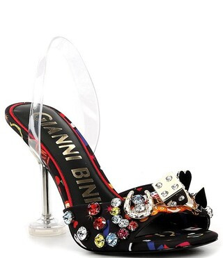 Gianni Bini Maverick Printed Casino Ornament Martini Heel Dress Sandals | Dillard's | Dillard's