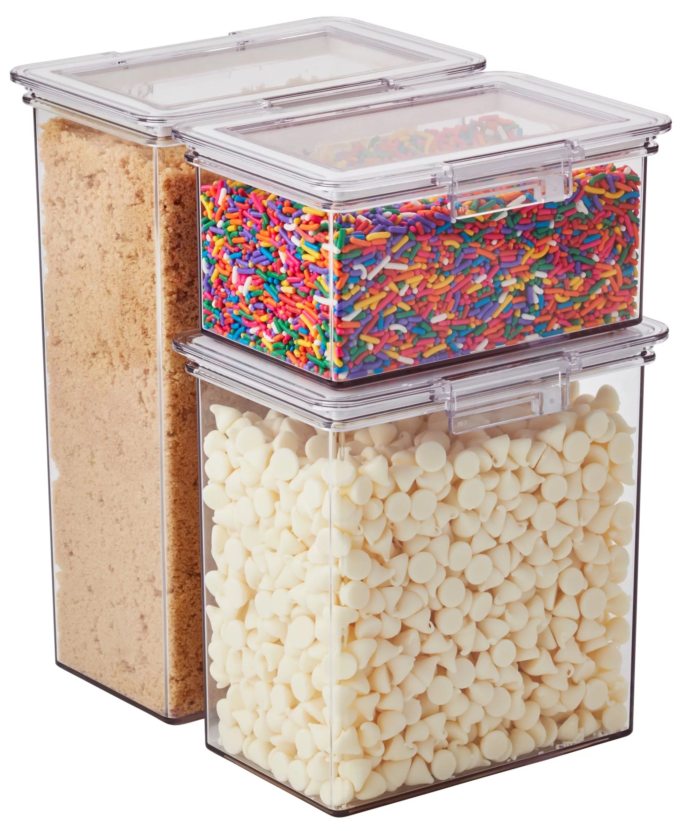 The Home Edit 3 Piece Canister Edit, Food Organizer and Storage Containers, Clear - Walmart.com | Walmart (US)