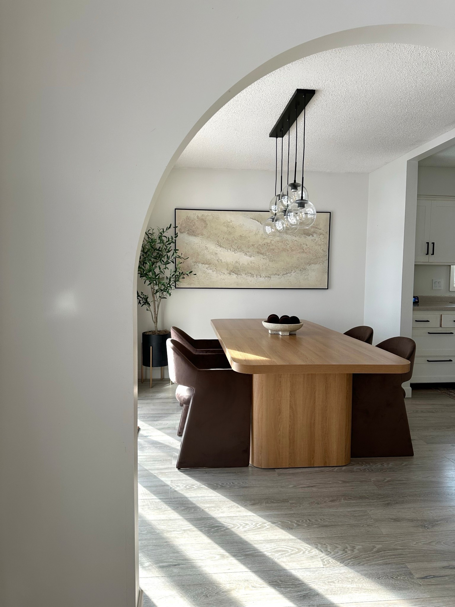 Warm toned modern dining room✨
@Wayfair @walmart 

dining room inspo, dining room upgrade, dining room decor, dining room design, dining space, wood dining table, velvet dining chairs, pendant modern lighting, neutral dining room, neutral home, organic modern, Walmart find, Wayfair finds, shop the look!

#LTKSaleAlert #LTKHome