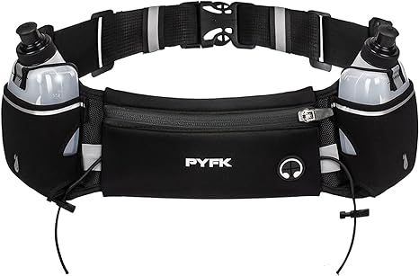 PYFK Upgraded Running Belt with Water Bottles, Hydration Belt for Men and Women, Water Bottle Hol... | Amazon (US)