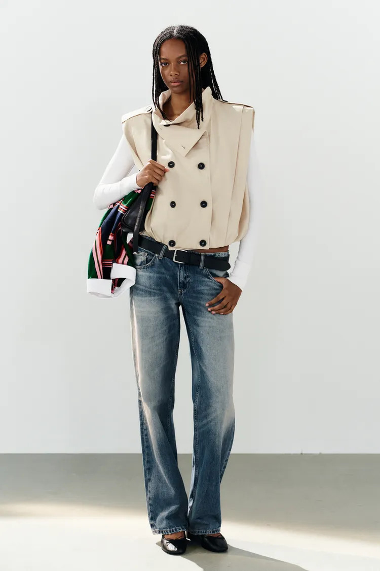 PLEATED BUTTON-UP VEST | Zara US
