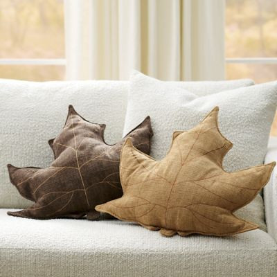 Textured Leaf Shaped Pillows | Grandin Road | Grandin Road