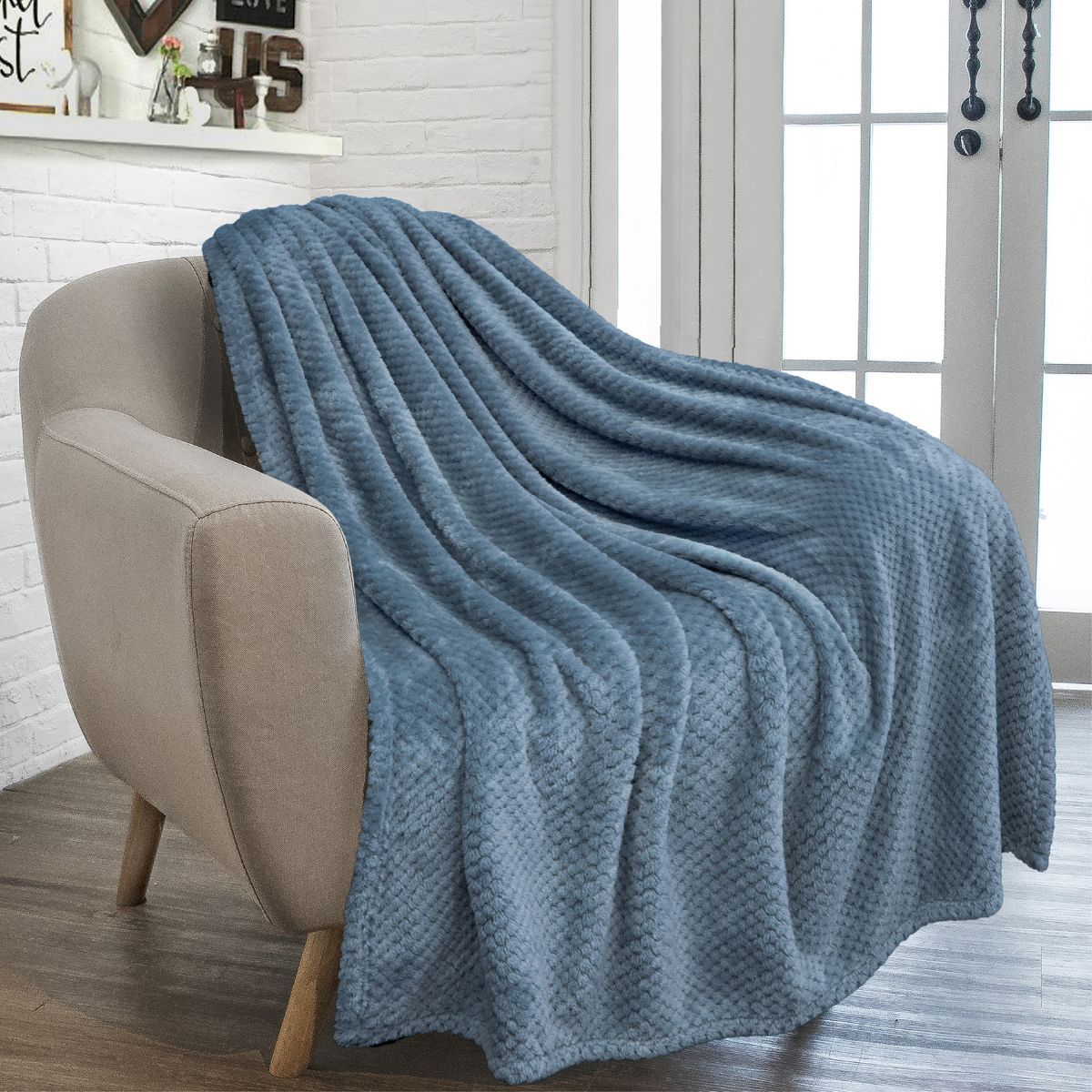 PAVILIA Soft Waffle Blanket Throw for Sofa Bed, Lightweight Plush Warm Blanket for Couch | Target