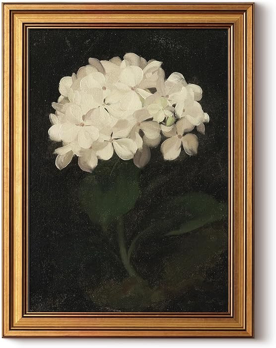 HUARCEY Gold Framed Vintage Wall Art for Living Room, Flowers Painting Canvas Prints Shelf Decor ... | Amazon (US)